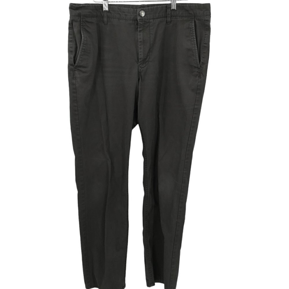 Bonobos Straight Fit Brown Washed Chino Pants Size 36 x 34 Cotton Classic Cotton